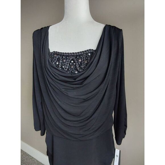 AB Studio Top Sz XL Black New - Picture 2 of 9